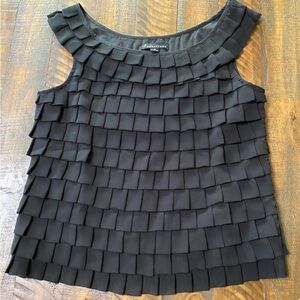 Twenty one Womens Black Tiered Ruffle Blouse Top Sz S